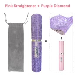 2-IN-1 Electric USB Hair Straightener Curler Fashion Colored Diamond Design Wireless Travel Hair Straightening Styler Brush