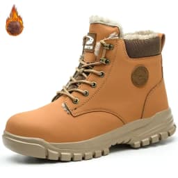 2025Fashion Winter Warm Men's Work Safety Boots Waterproof Sturdy Steel Toe Shoes Sports Shoes Safety Protection Cold Prevention
