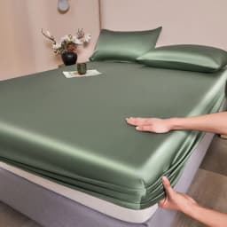 Mulberry Silk Fitted Sheet Natural Silk Bed Cover Queen King Size Bed Cover Customized Size Luxury High-End Silk Bedding Sheets