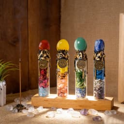 1PC Natural Crystal Zodiac Wishing Bottle, Magic Energy Healing Stone Drifting Bottle with Raw Stones, Spiritual Divination Reik