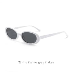 Retro Classic Small Oval Sunglasses Women Fashion Champagne Lens Shades UV400 Men Trending Street Photography Sun Glasses