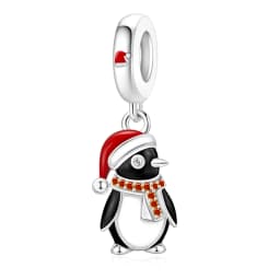 Fit Pandora 2027 Fashionable Original Hot Sales Reindeer Snow House Bead Pendant DIY Bracelet Necklace Jewelry Christmas Gift