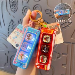 Monchhichi Keycap Clicker Anti Stress Key Cap Keyboard Fidgets Keychains Funny Squishy Bag Charms Accessories 몬치치 키링