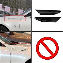 For Subaru BRZ Toyota 86 GT86 12-20 Car Side Air Outlet Fender Fin Vent Trim Cover ABS Carbon Fiber Texture Exterior Accessories