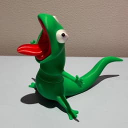 Big Size 10CM Cute Green Lizard 3D Printed Figure Anime Animal Ornaments Desktop Decor Gift Collectible Model for Reptile Lovers