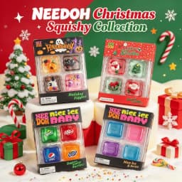 2026 New Schylling NeeDoh Mini 4 Pack Nice Cube Squishy Squeeze Fidget Toy Portable Sensory Stress Relief Desk Toy