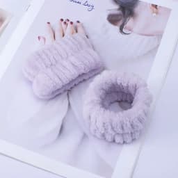 Women Makeup Coral Fleece Headband Wash Face Soft Hair Holder Elastic Top Knot Hairbands Girl Headwear Hair Accessories