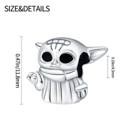 TOP Stars Warsries Yoda Mandalorian Helmet 925 Sterling Silver Charms Beads Fits Original Women's Bracelet DIY Jewelry Hot Gifts