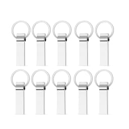 10PCS/lot USB Flash Drive 4GB 8GB 16GB Metal Pen Drive Pendrive 32GB 64GB Memory Stick 128GB Free Customized Gift USB 2.0 Sticks
