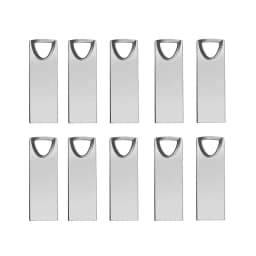 10PCS/lot USB Flash Drive 4GB 8GB 16GB Metal Pen Drive Pendrive 32GB 64GB Memory Stick 128GB Free Customized Gift USB 2.0 Sticks