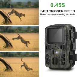 Mini Trail Hunting Camera 24MP 1080P 0.5s Motion Trigger Night Vision Waterproof Wildlife Photo Trap Scouting Cam