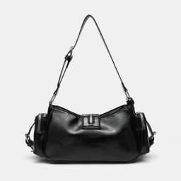 Women's Y2k Punk Vintage Shoulder Purse PU Leather Gothic Rivet Handbag Waist Bag Luxury Black Cross Body Bags with Spikes