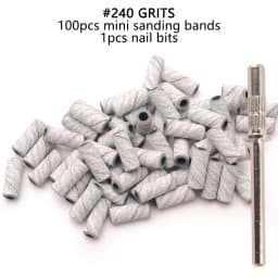 100pcs 3.1mm Mini Sanding Bands Kits Nail Drill Bits Mandrel Sets Electric Manicure Accessories Tool Dead Skin Remover