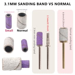 100pcs 3.1mm Mini Sanding Bands Kits Nail Drill Bits Mandrel Sets Electric Manicure Accessories Tool Dead Skin Remover