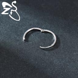 ZS 1 PC 20G Stainless Steel Hoop Earring 6/8/10/12MM Round Stud Earrings CZ Crystal Nose Ring Helix Cartilage Piercings Jewelry