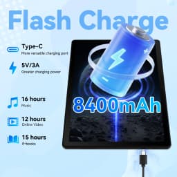 11.5 inch G9 Tablet PC Android 15, 30GB (6+24G Virtual) RAM+128GB Storage, A733 Octa Core, 1200*2000 Display, 8400mAh Battery, WiFi 6, Face Unlock, Widevine L1 for Entertainment