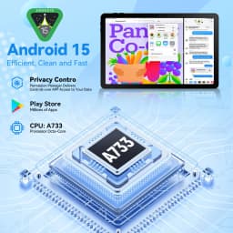 11.5 inch G9 Tablet PC Android 15, 30GB (6+24G Virtual) RAM+128GB Storage, A733 Octa Core, 1200*2000 Display, 8400mAh Battery, WiFi 6, Face Unlock, Widevine L1 for Entertainment