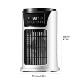 Water Cooling Fan Air Conditioner Adjustable Speeds Timer Personal Fan Air Cooler With Humidifier for Bedroom Living Room Office