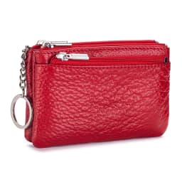 New Women's Wallets Soft Genuine Leather Zipper Purses Large Capacity Money Bag Portable Storage Bag With Keychain Coin Holders
