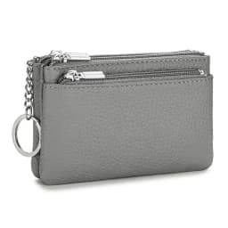 New Women's Wallets Soft Genuine Leather Zipper Purses Large Capacity Money Bag Portable Storage Bag With Keychain Coin Holders