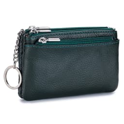 New Women's Wallets Soft Genuine Leather Zipper Purses Large Capacity Money Bag Portable Storage Bag With Keychain Coin Holders