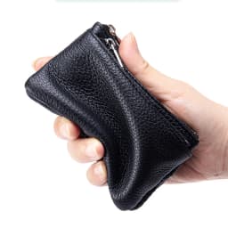 New Women's Wallets Soft Genuine Leather Zipper Purses Large Capacity Money Bag Portable Storage Bag With Keychain Coin Holders