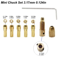 Mini Drill Chuck Collet Set For Electric Motor Shaft Fit Micro Twist Drill Brass Cartridge Rotary Tool Bit Clamping Nut Adapter