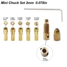 Mini Drill Chuck Collet Set For Electric Motor Shaft Fit Micro Twist Drill Brass Cartridge Rotary Tool Bit Clamping Nut Adapter