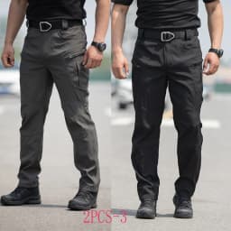 Men Workwear Camouflage Pants with Multiple Pockets Outdoor Site Protective Clothing Wearresistant Dirt Resistant Training Pants