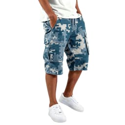 Men's camouflage shorts, men's camouflage work clothes, loose, casual, outdoor sports half-pants casual and comfortable shorts