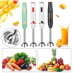 3-in-1 Handheld Electric Food Mixer for Eggs and Vegetables with Stainless Steel Whisk Blender and Chopper Kitchen Utensil