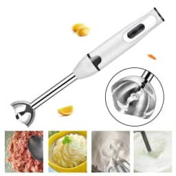 3-in-1 Handheld Electric Food Mixer for Eggs and Vegetables with Stainless Steel Whisk Blender and Chopper Kitchen Utensil