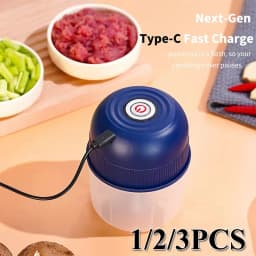 Electric Garlic Masher 260ML Food Blender Household Meat Grinder Onion Chili Vegetable Grinder Kitchen Tools Food Mixer