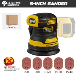 Electric Goddess Brushless Sander Disc 8000rpm For Dewalt 20V Battery Cordless Woodworking Sanding Putty Polishing Power Tool 