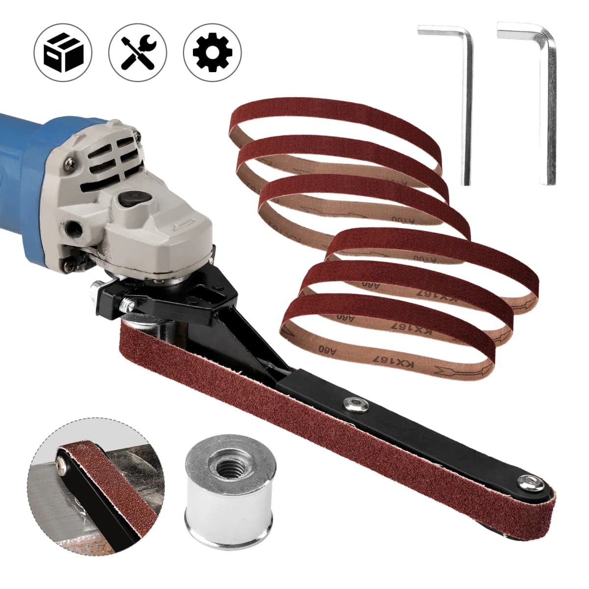 SI FANG Multifunctional Cordless Grinder Mini Sander Angle Grinder Modification Belt Sander Accessories Polishing Machine Tools