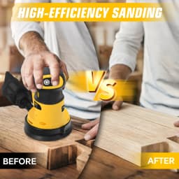 125mm Random Orbital Sander 3-Speed Cordless Electric Sander Woodworking Polishing Sanding Power Tool for Dewalt 20V Battery Pin