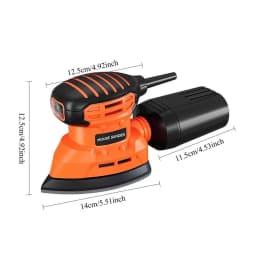 Electric Sander with Dust Collection 12pcs Sanding Sheets Corded Power Sander for Wood Metal Polishing DIY Grinding