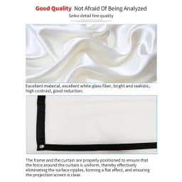 Simple Projector Curtain Home Set Theater Office 16:9 HD Display Projection Screen for Household Bedroom Accessories