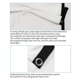 Simple Projector Curtain Home Set Theater Office 16:9 HD Display Projection Screen for Household Bedroom Accessories