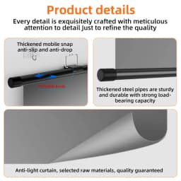 Anti Light Gray Projection Screen No Punch Wall Mount 60/72/84/100/120 Inch Wide View Angle 4K Home Cinema Projector Curtain