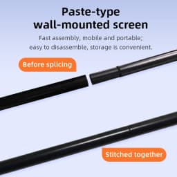 Portable Projector Screen with Tripod Stand 16:9 4K Foldable Projection Screen for Camping Backyard Home Cinema