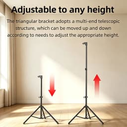 Portable Projector Screen with Tripod Stand 16:9 4K Foldable Projection Screen for Camping Backyard Home Cinema