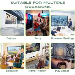 120 inch Projector Screen 16:9 Foldable Anti-Crease Portable Projector Movies Screens for Home Theater Indoor Outdoor Camping