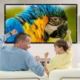 120 inch Projector Screen 16:9 Foldable Anti-Crease Portable Projector Movies Screens for Home Theater Indoor Outdoor Camping