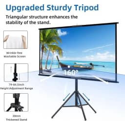 LEJIADA 16:9 Single Bracket Wall Mount 2-in-1 Milk Silk Projector Screen 160° Viewing Angle Indoor Outdoor 60/84/100/120 Inch