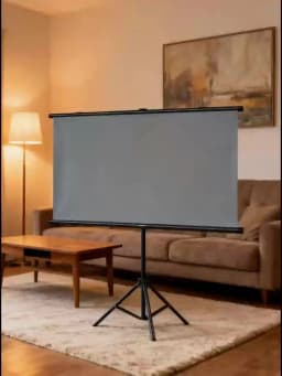 Projector Screen with Single Bracket-4K HD 16:9 Indoor/Outdoor Can Be Used for Theater/Office Backyard Party Theater Screen