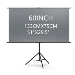 Projector Screen with Single Bracket-4K HD 16:9 Indoor/Outdoor Can Be Used for Theater/Office Backyard Party Theater Screen