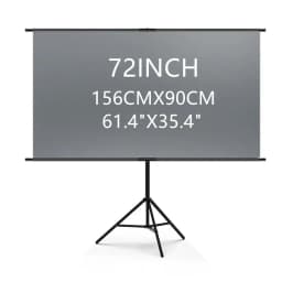 Projector Screen with Single Bracket-4K HD 16:9 Indoor/Outdoor Can Be Used for Theater/Office Backyard Party Theater Screen