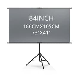 Projector Screen with Single Bracket-4K HD 16:9 Indoor/Outdoor Can Be Used for Theater/Office Backyard Party Theater Screen