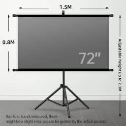 Projector Screen With Stand Metal Grey Anti-Light 60 72 84 100 120 inch For Home Theater Outdoor Bracket Projection Screen
